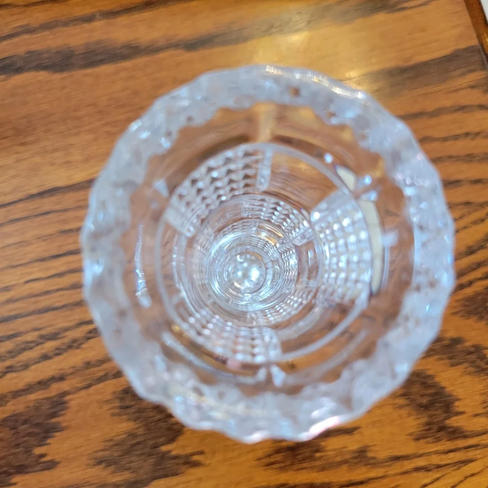 Pretty Vintage Cut Glass Bud Vase ~ Nice!